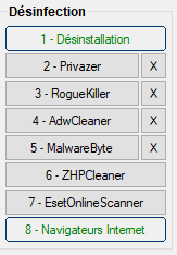 Liste outils désinfection